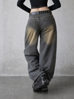 Mud Wash Baggy Jeans — view 3 | Soft Blades