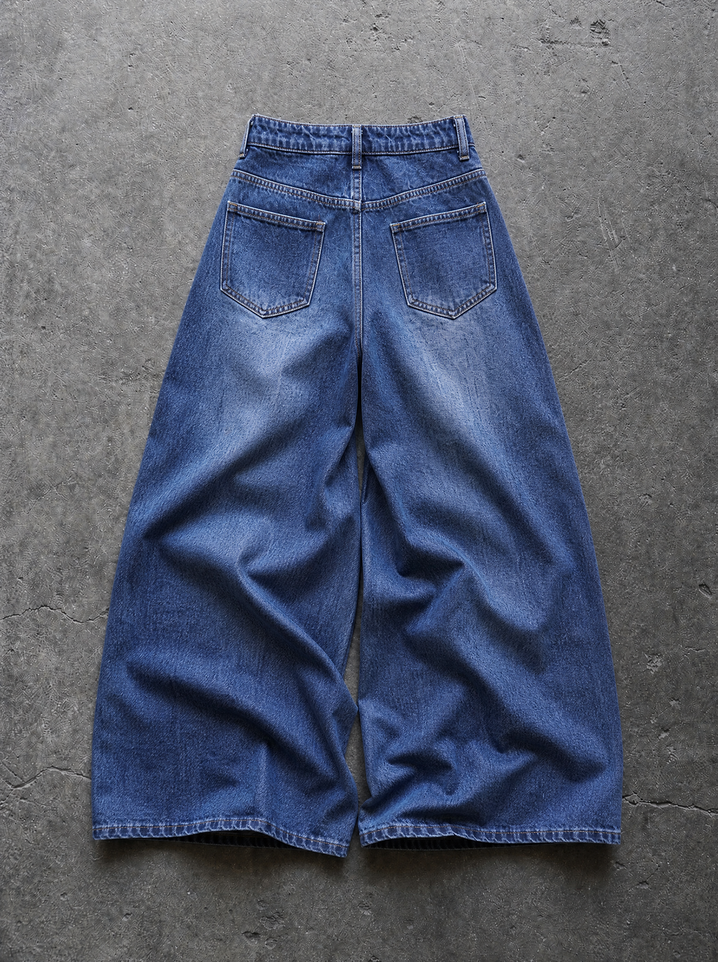 Ocean Wash Wide-Leg Baggy Jeans — view 5 | Soft Blades