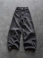 Charcoal Wash Baggy Jeans — view 4 | Soft Blades