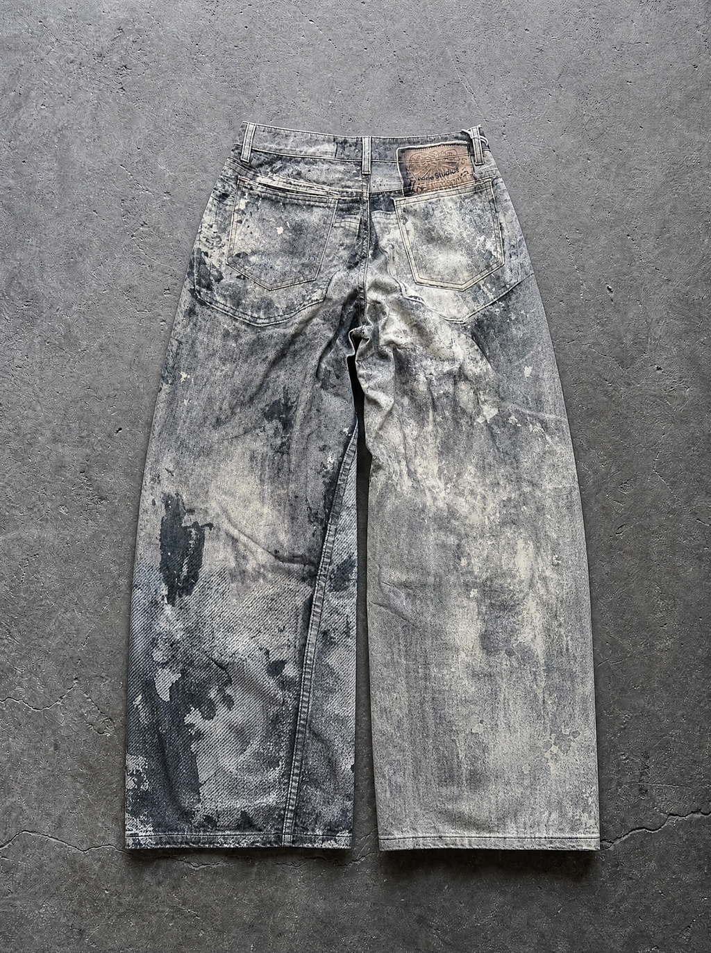 Paint Splatter Baggy Jeans — view 5 | Soft Blades