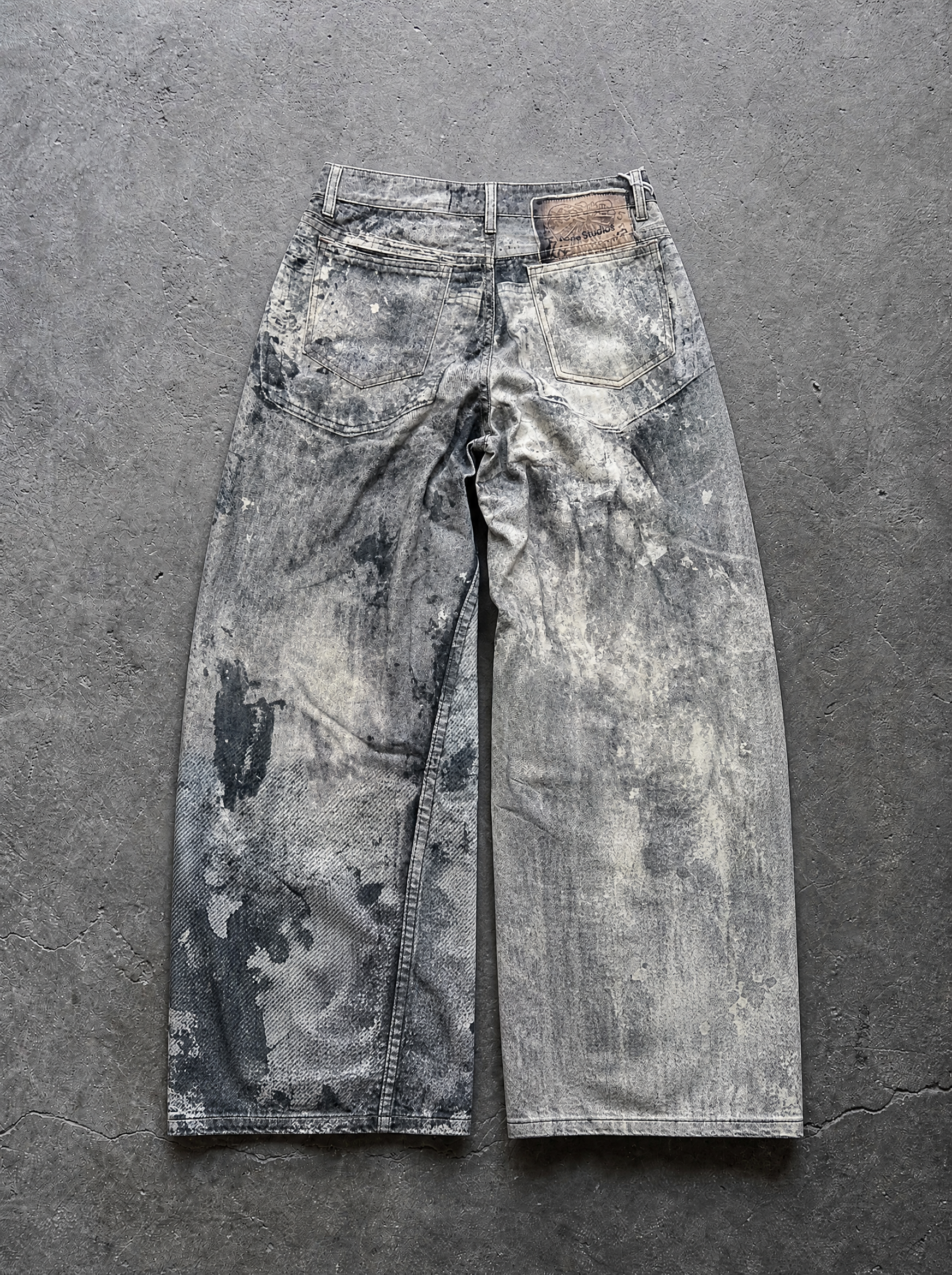 Paint Splatter Baggy Jeans — view 5 | Soft Blades
