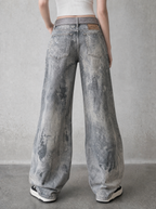 Paint Splatter Baggy Jeans — view 3 | Soft Blades