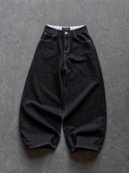 Contrast Stitch Barrel Jeans — view 4 | Soft Blades