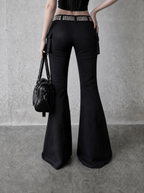 Low-Rise Flared Cargo Pants
