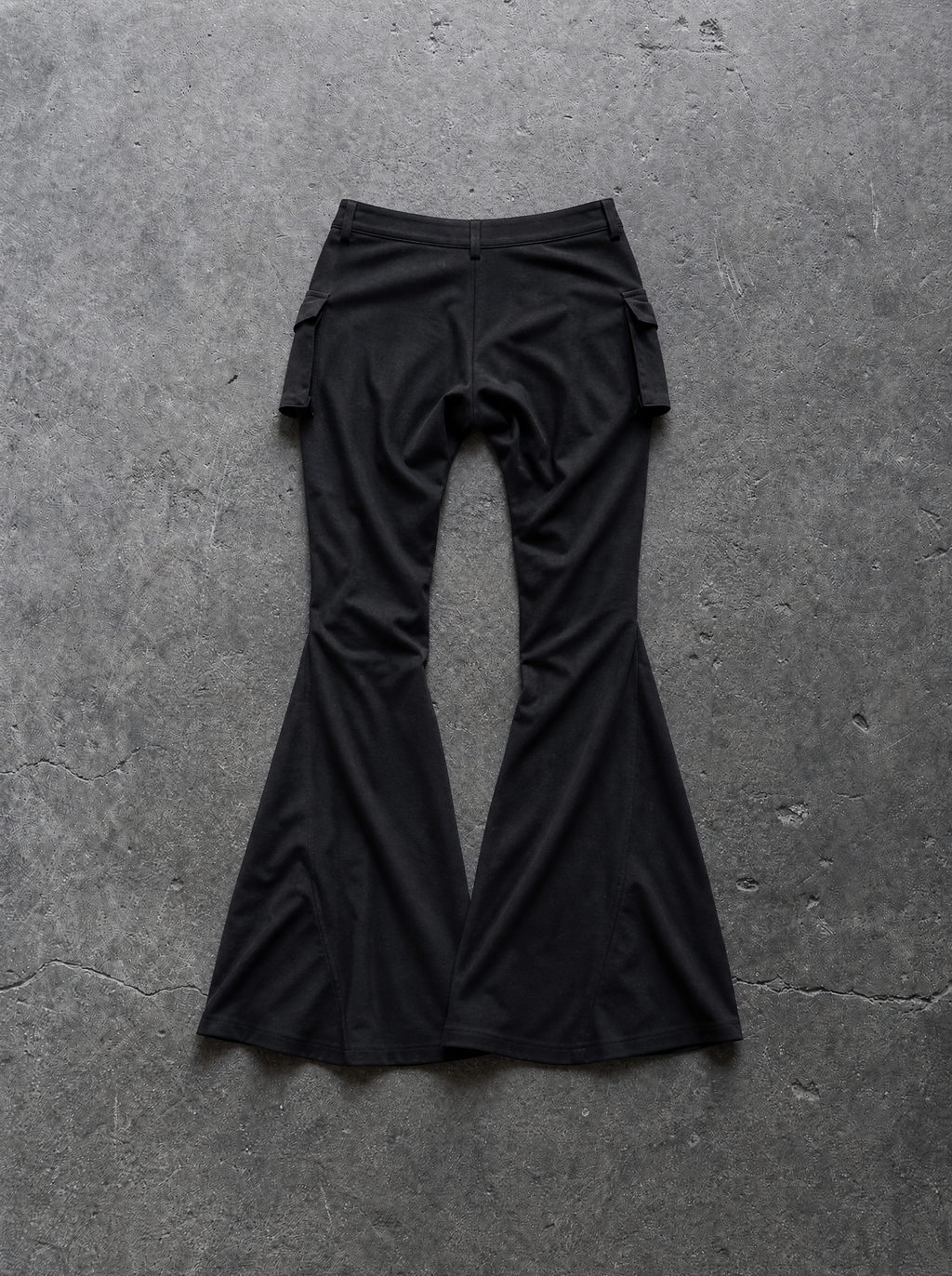 Low-Rise Flared Cargo Pants