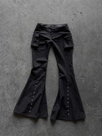 Low-Rise Flared Cargo Pants