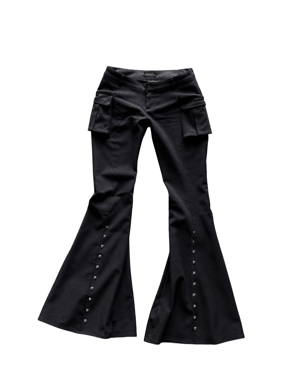 Low-Rise Flared Cargo Pants