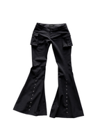 Low-Rise Flared Cargo Pants