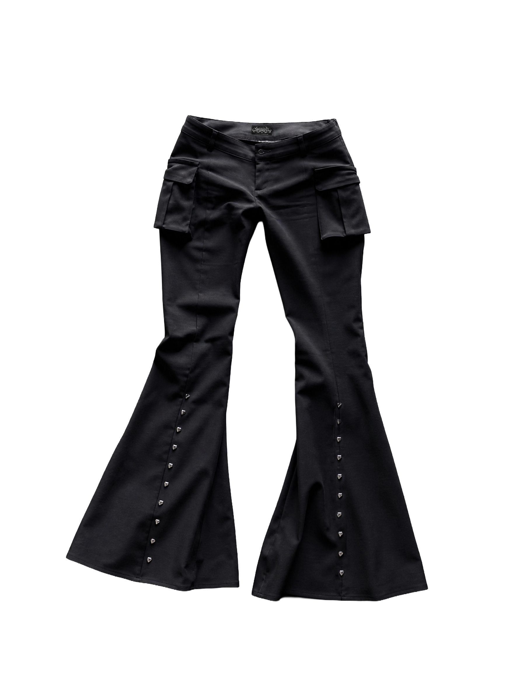 Low-Rise Flared Cargo Pants