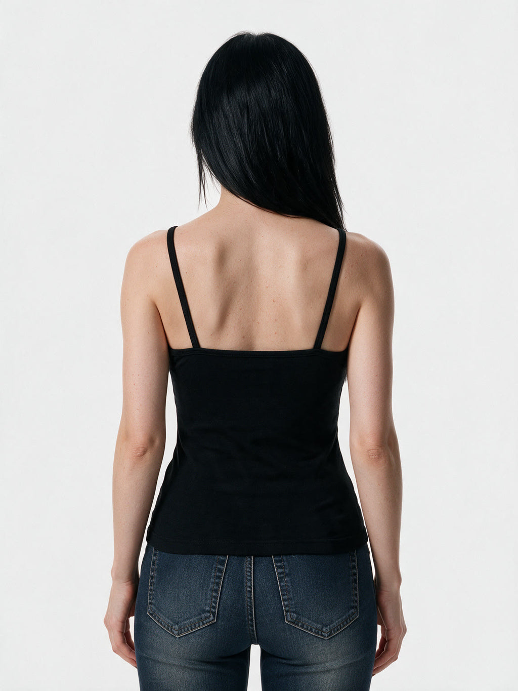 Black cami with white dagger print