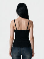 Black cami with white dagger print