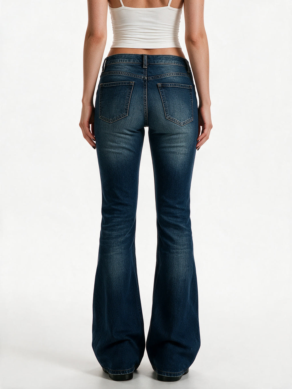 Dark indigo flare jeans