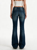 Dark indigo flare jeans