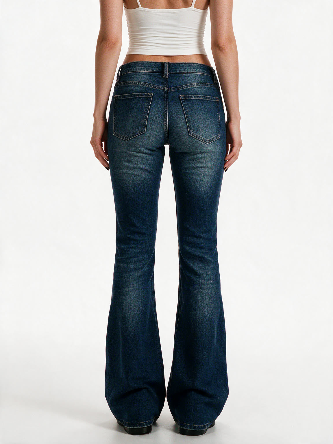 Dark indigo flare jeans