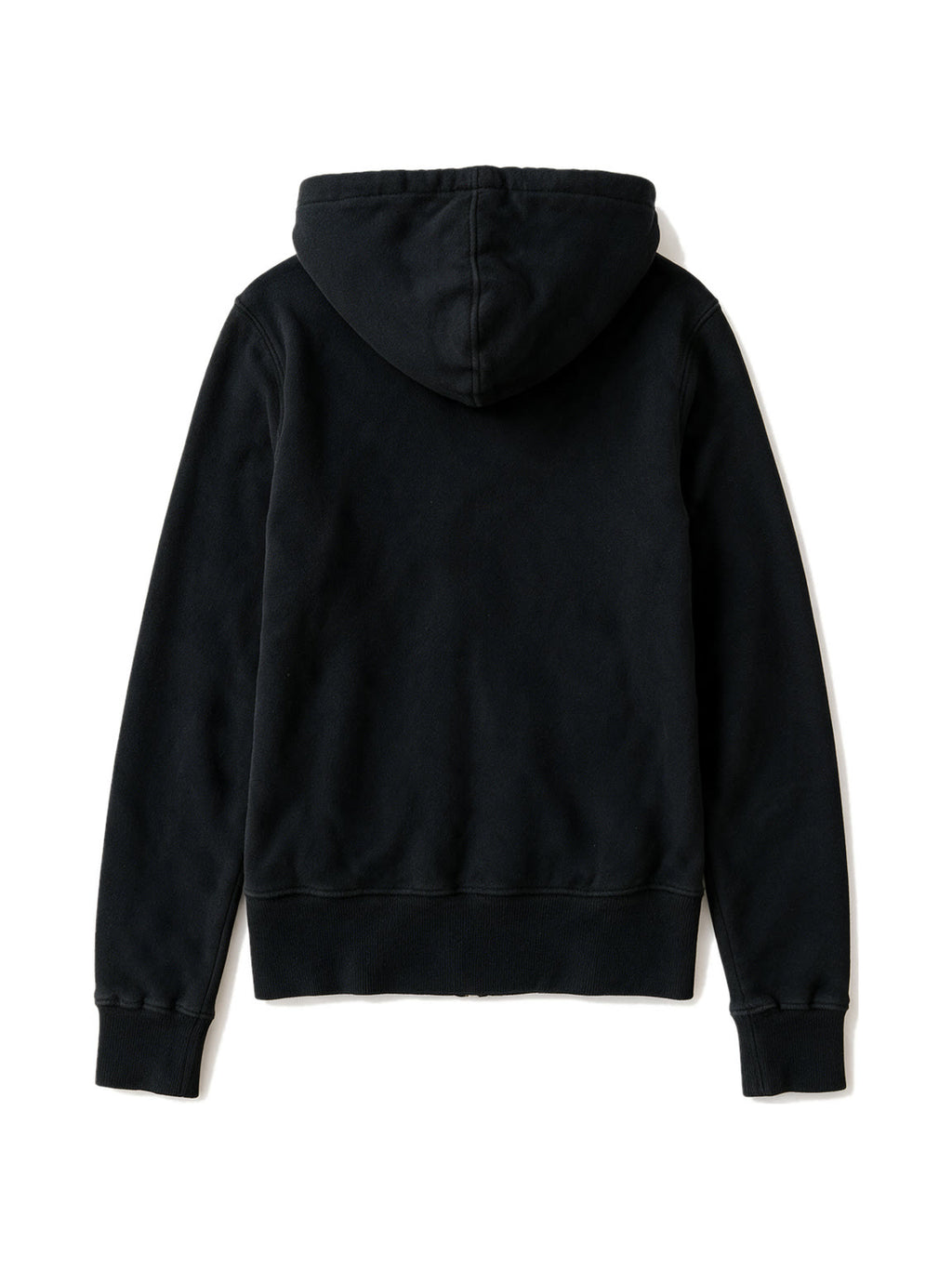 Black zip hoodie with silver embroidery