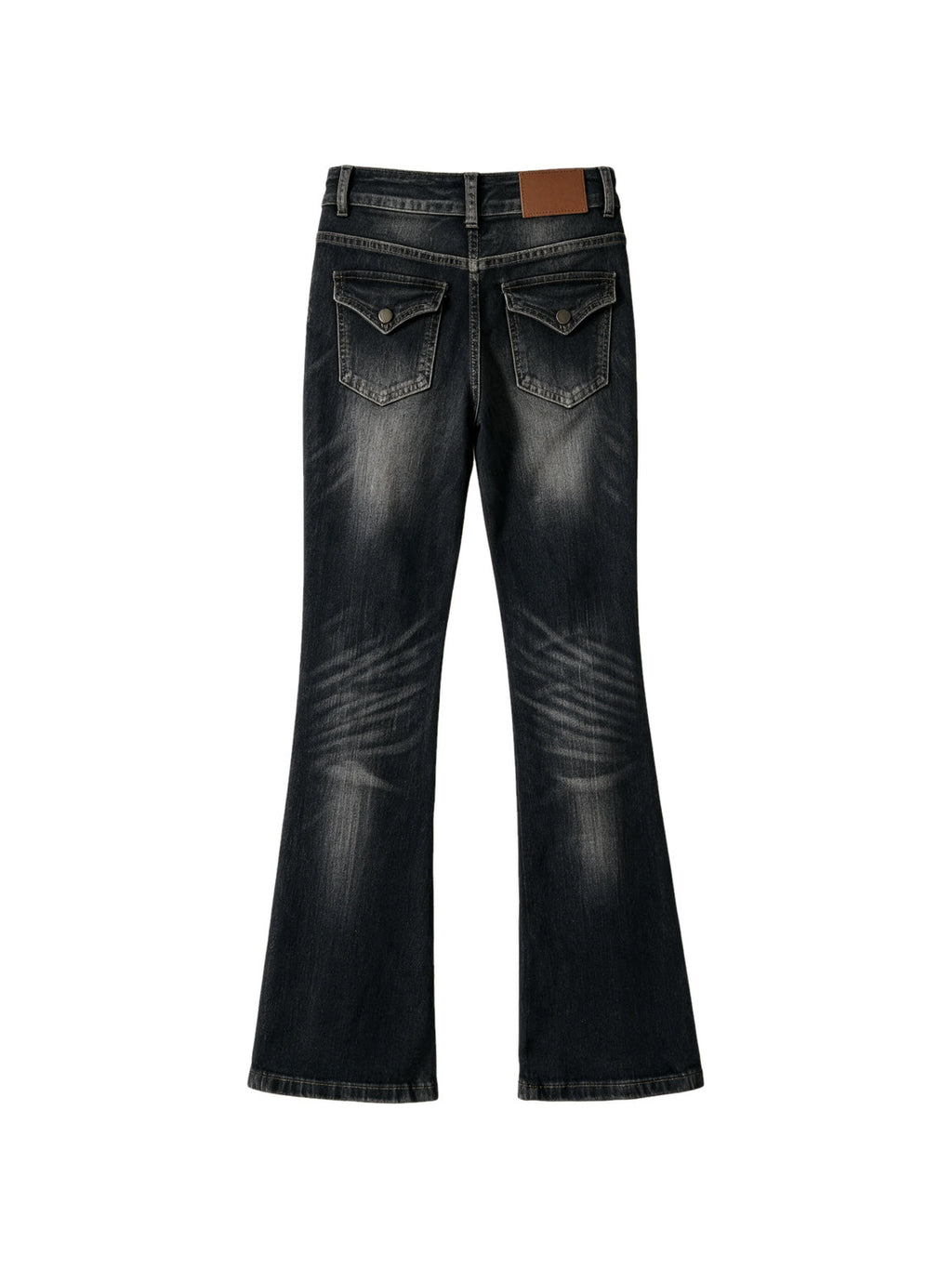 Faded black bootcut jeans