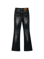 Faded black bootcut jeans