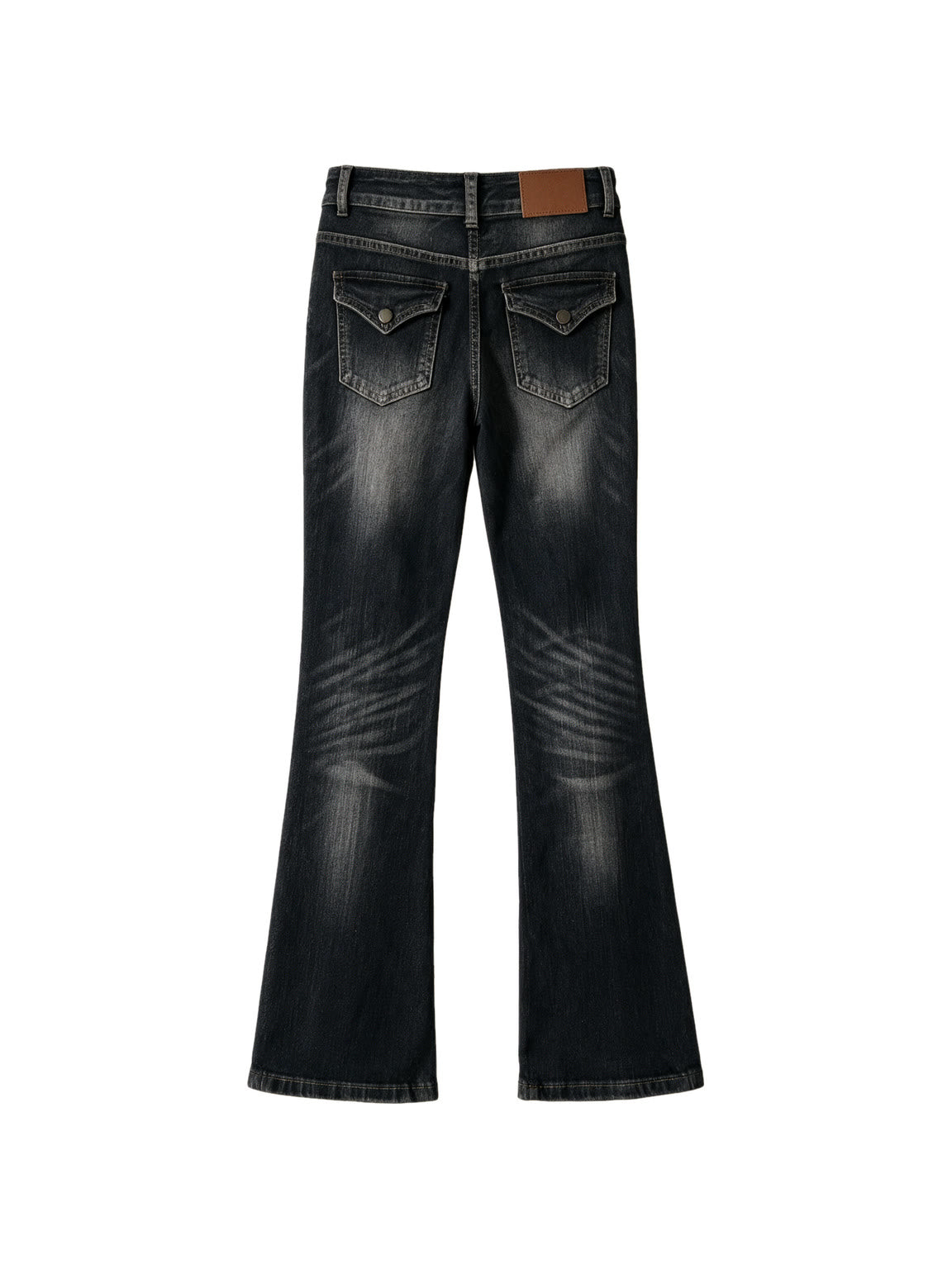 Faded black bootcut jeans