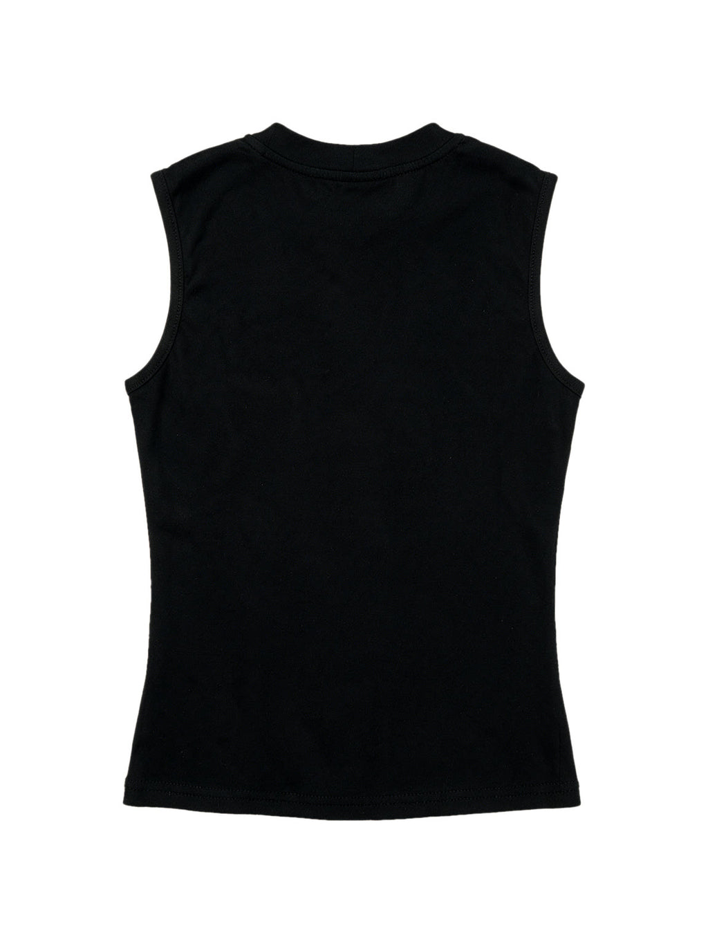 Black bustier tank with safety pins and a studded cross
