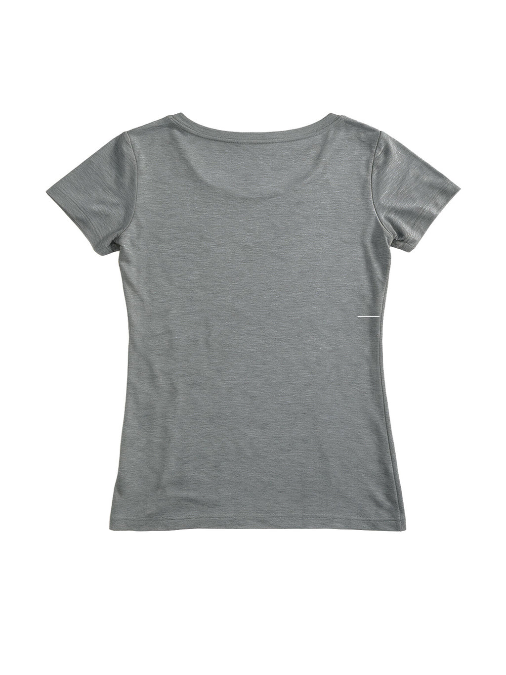Grey baby tee with a distressed flag print