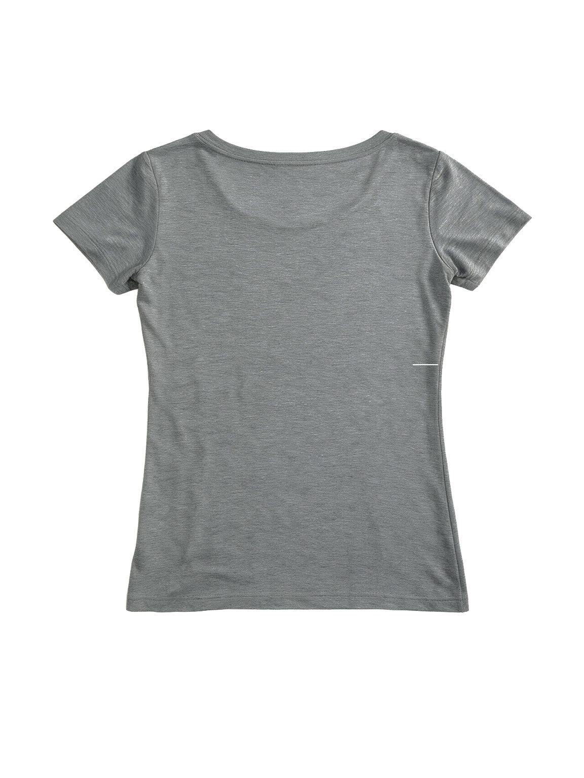 Grey baby tee with a distressed flag print