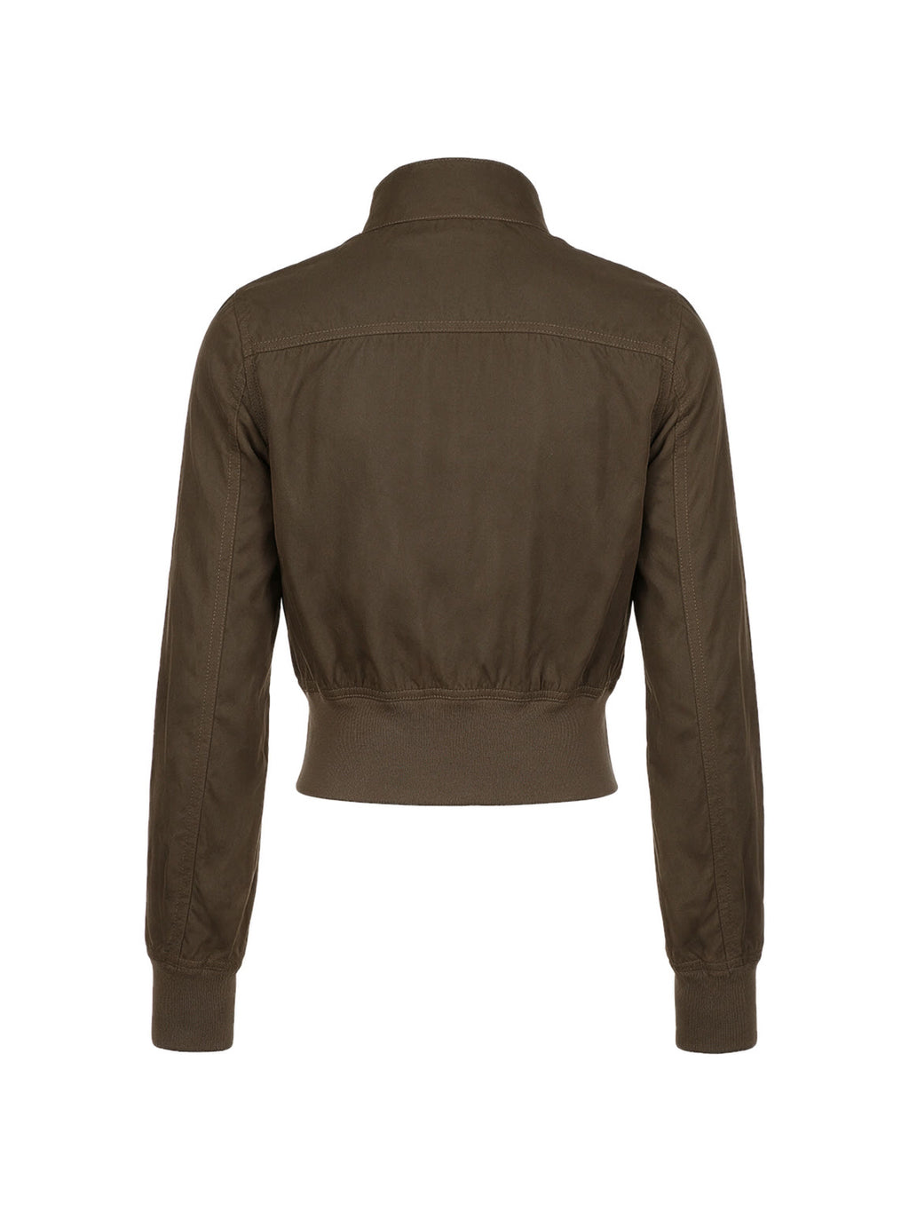 Washed taupe cropped cargo zip jacket