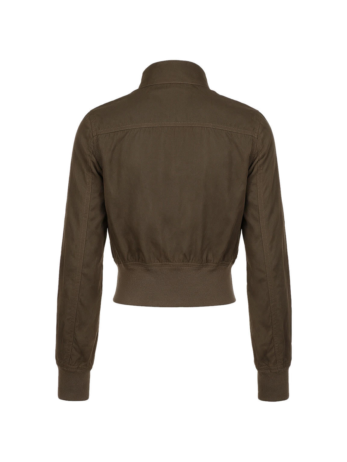 Washed taupe cropped cargo zip jacket
