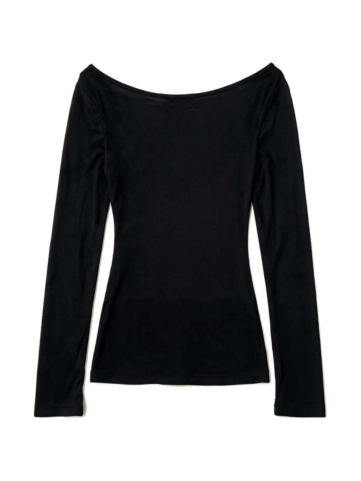 Black long sleeve top with a pinned lace panel and cross prints