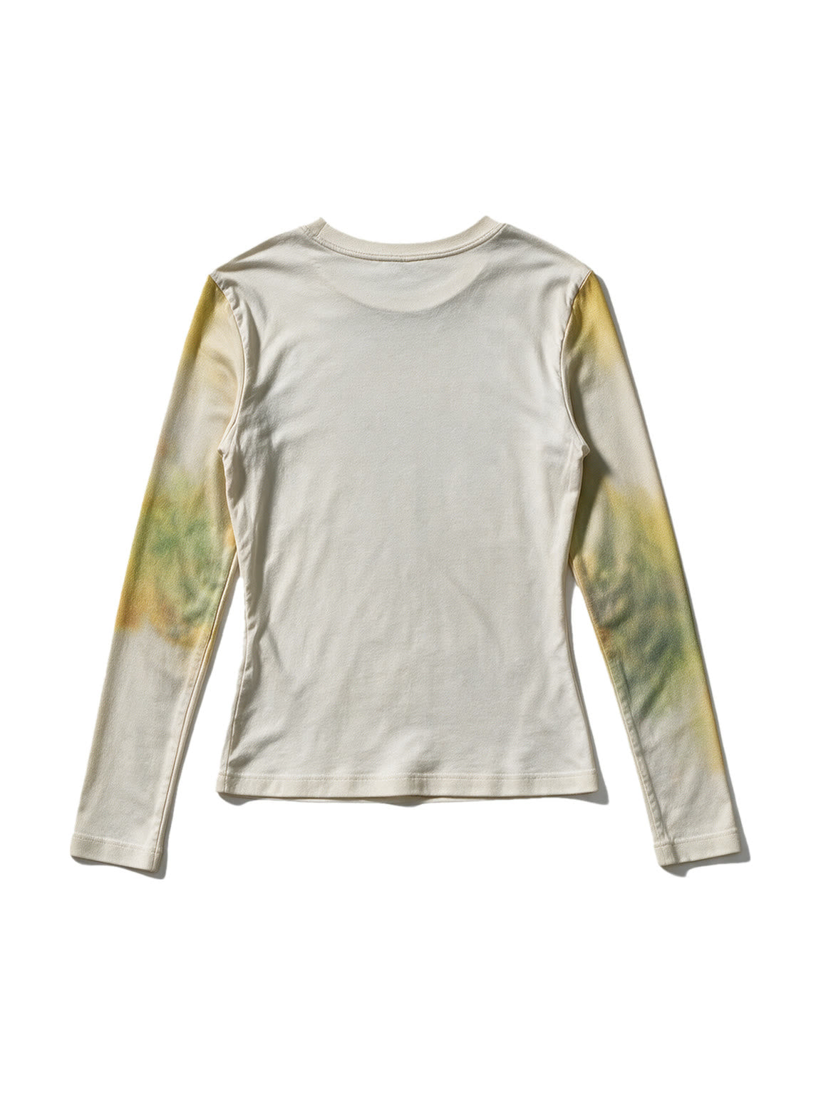 Cream long sleeve tee with a large anime face print