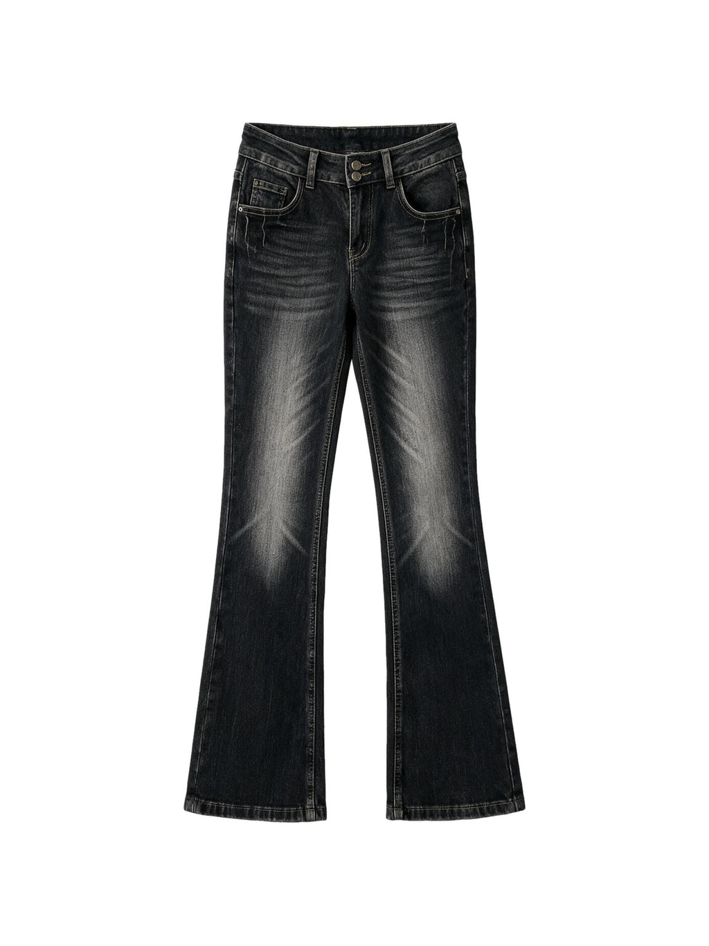 Faded black bootcut jeans