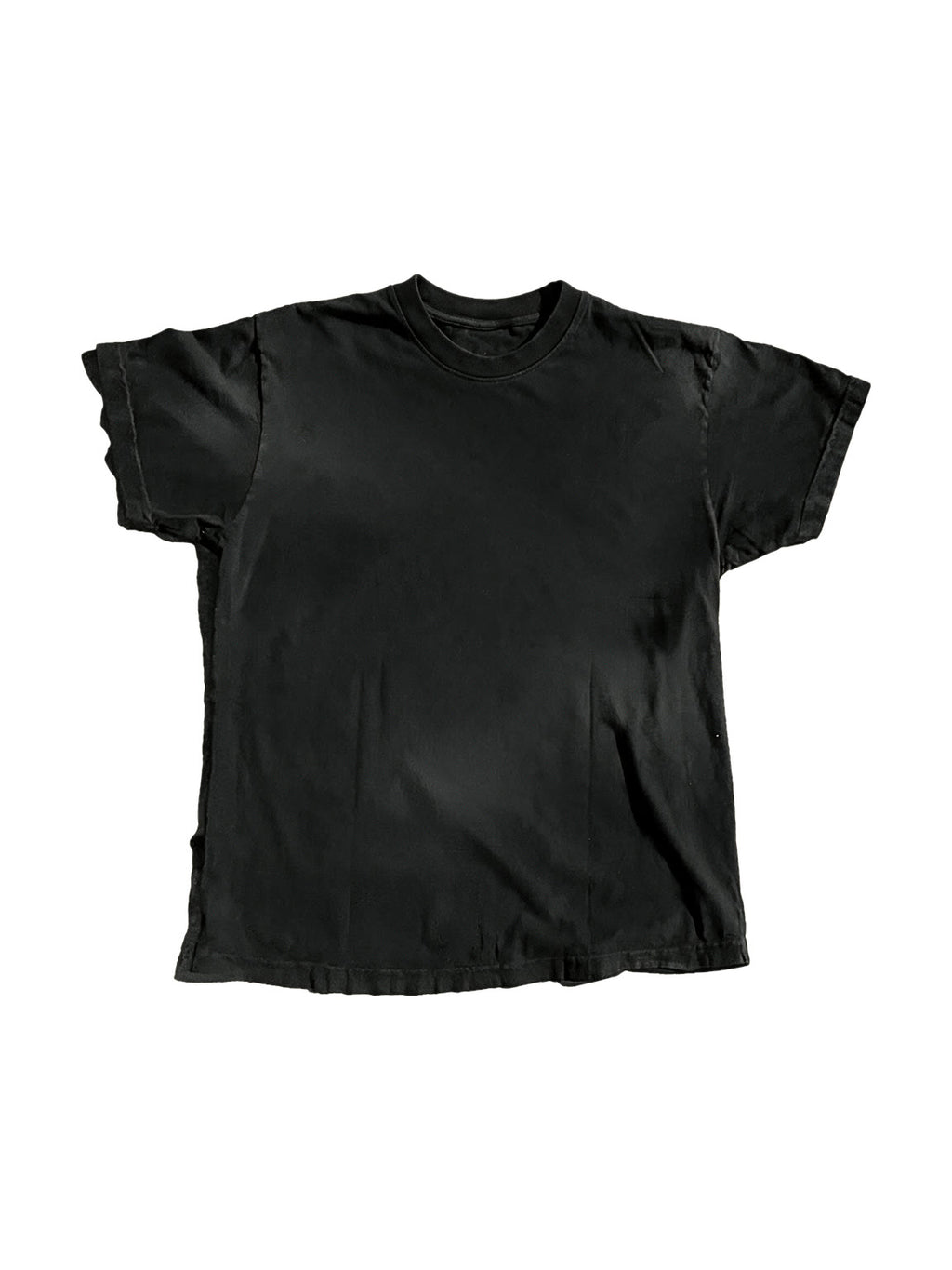 Washed black oversized tee with a skeletal back print