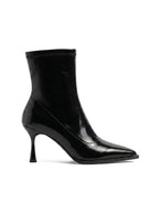 PATENT POINTED STILETTO ANKLE BOOTS