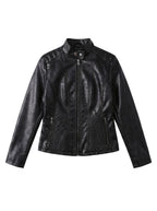Quilted Hip Slim Moto Jacket