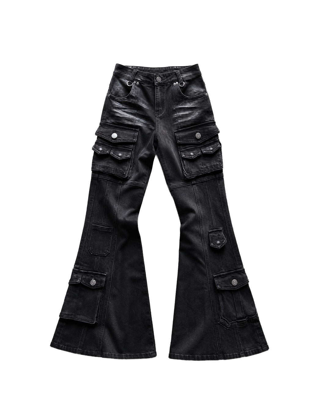 Low-Rise Cargo Bootcut Jeans
