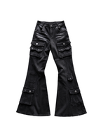 Low-Rise Cargo Bootcut Jeans