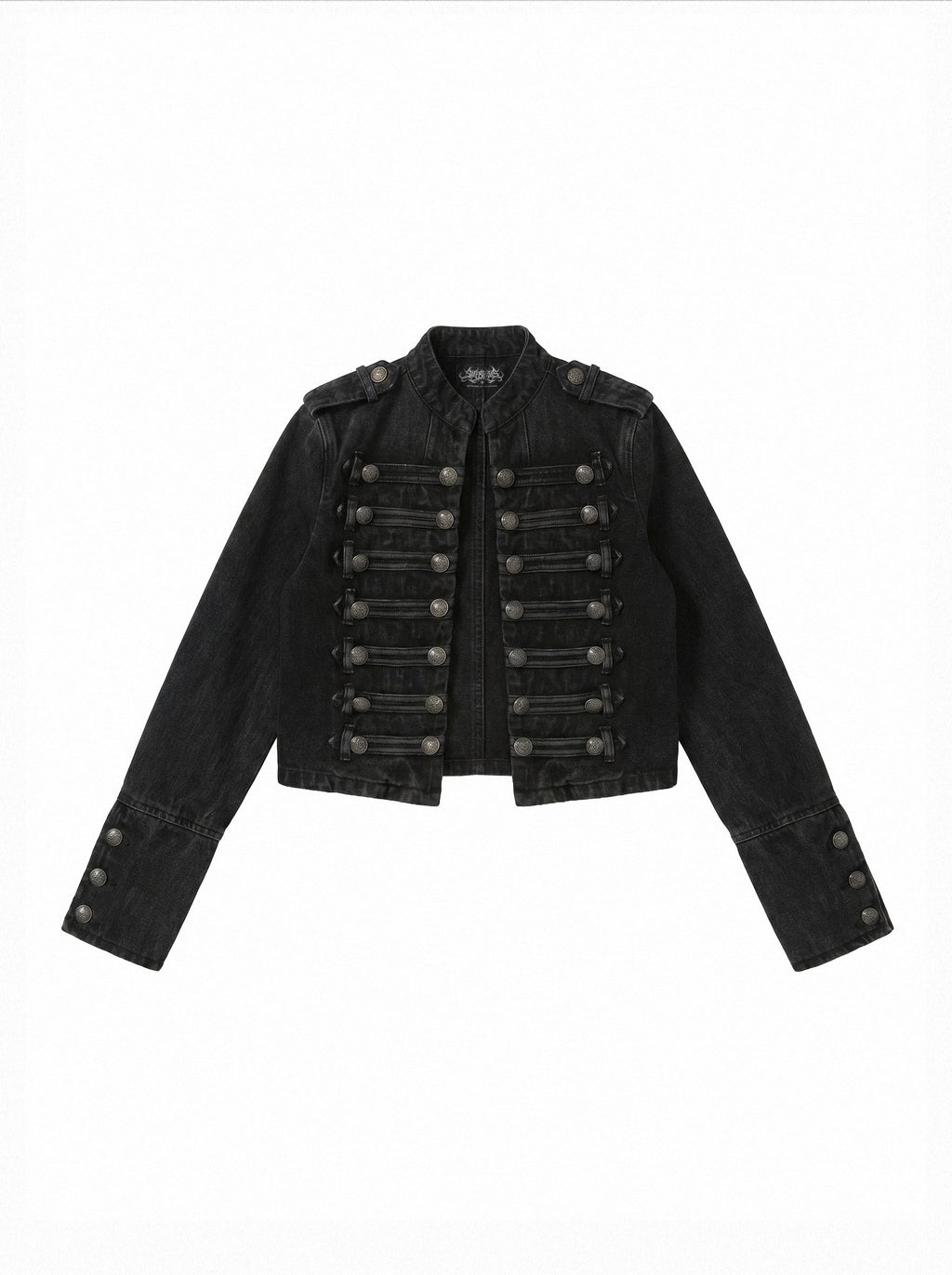 Regimental Cropped Denim Jacket