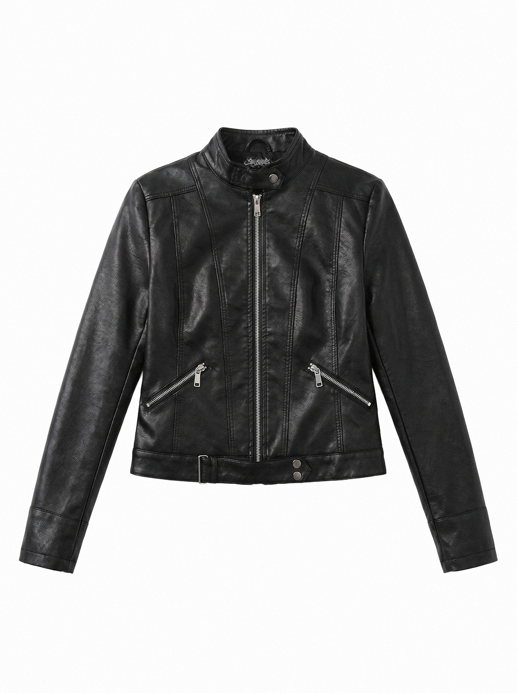 Belted Hem Slim Moto Jacket - main photo