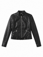 Belted Hem Slim Moto Jacket - main photo