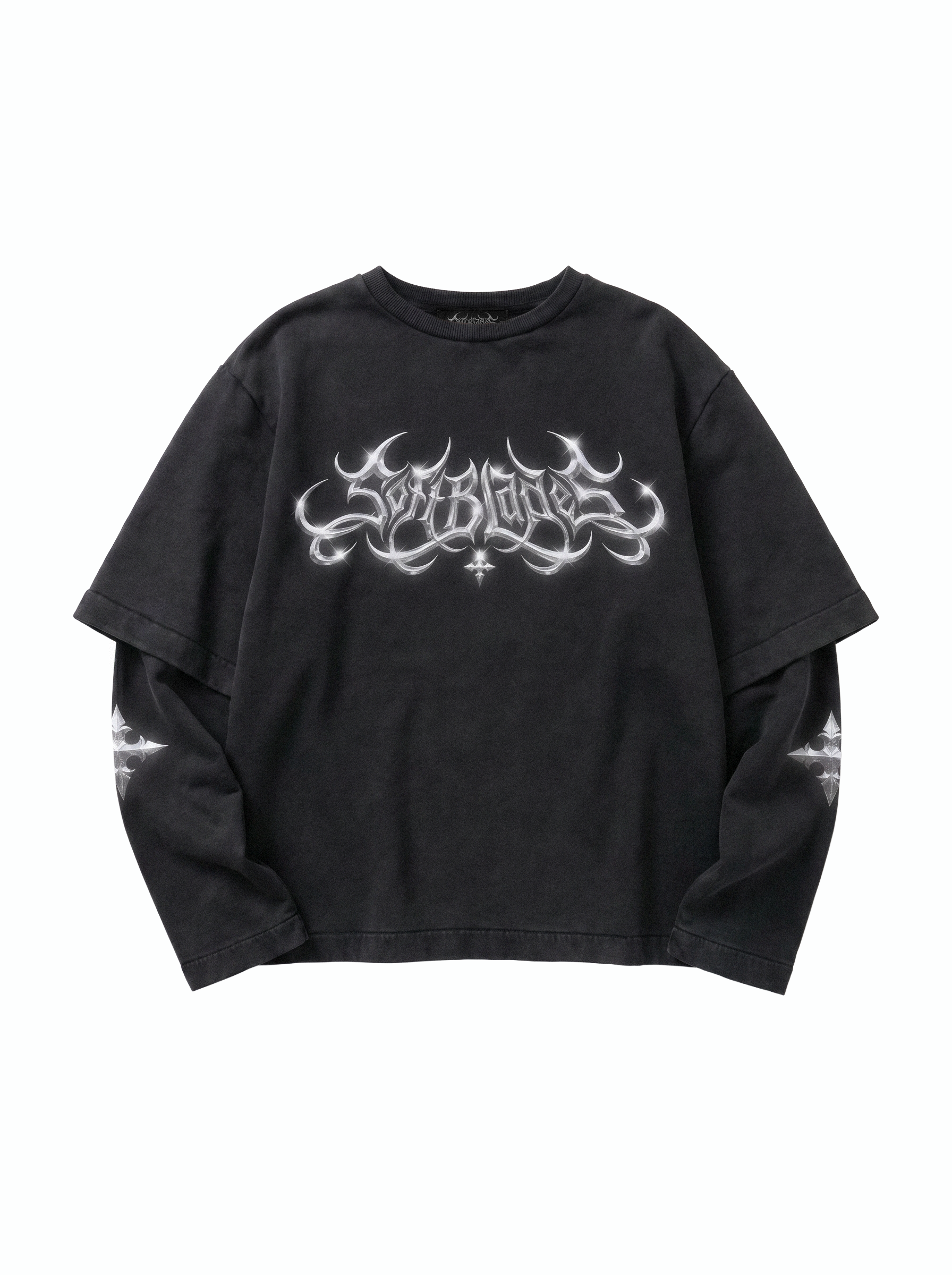 SOFTBLADES LAYERED CHROME LOGO TEE