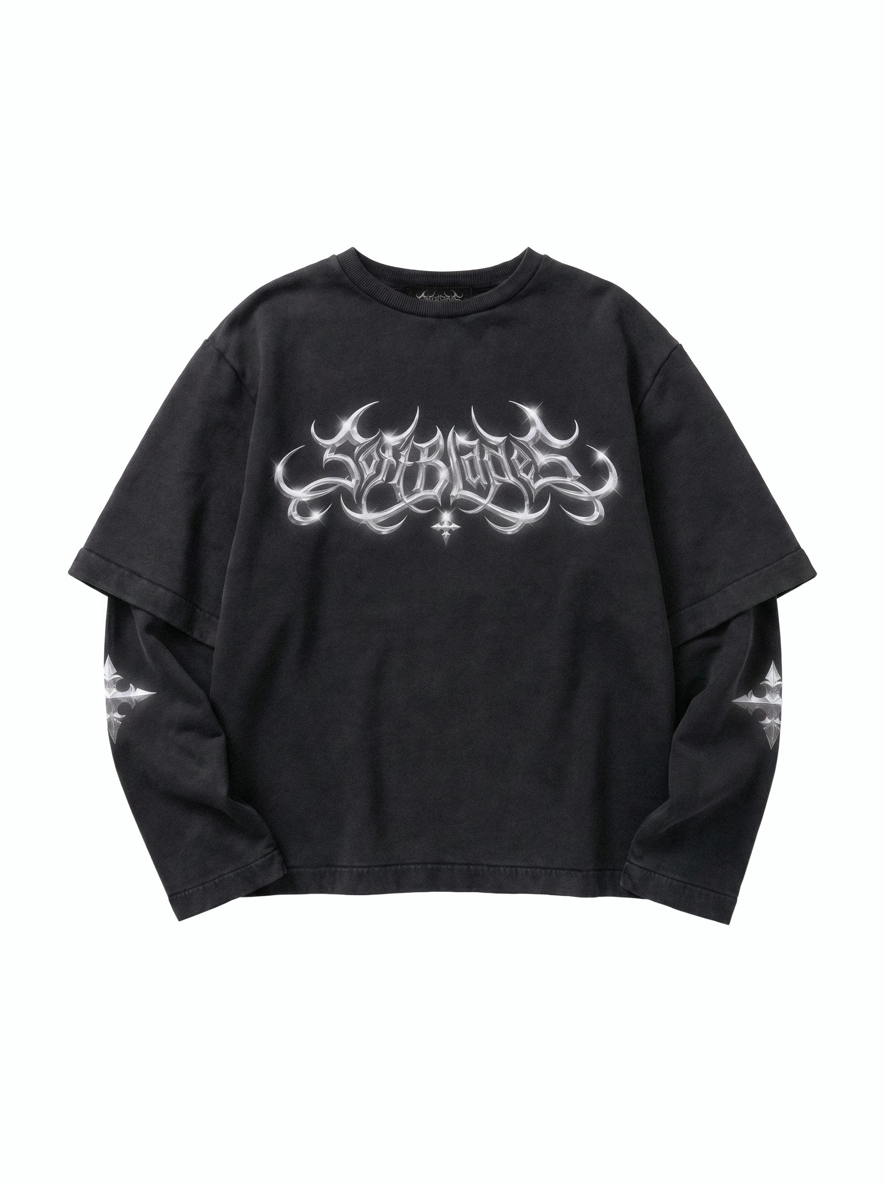 SOFTBLADES LAYERED CHROME LOGO TEE