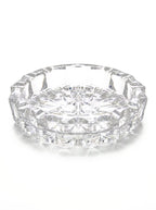 SOFTBLADES STARBURST CUT GLASS ASHTRAY