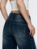 Dark indigo flare jeans