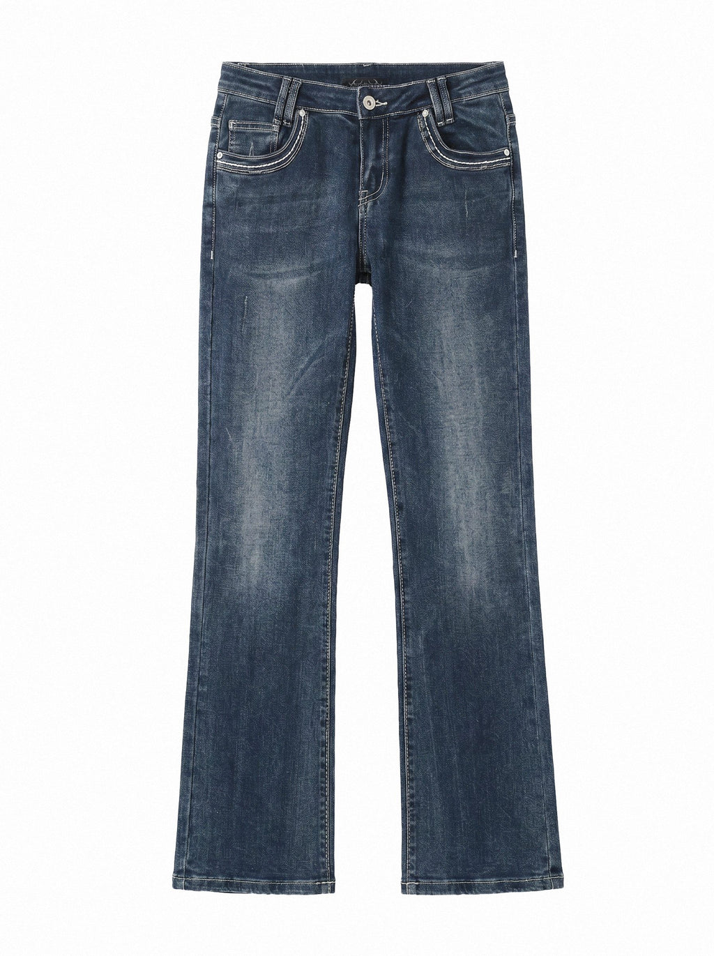 Stonewashed Low Rise Bootcut Jeans