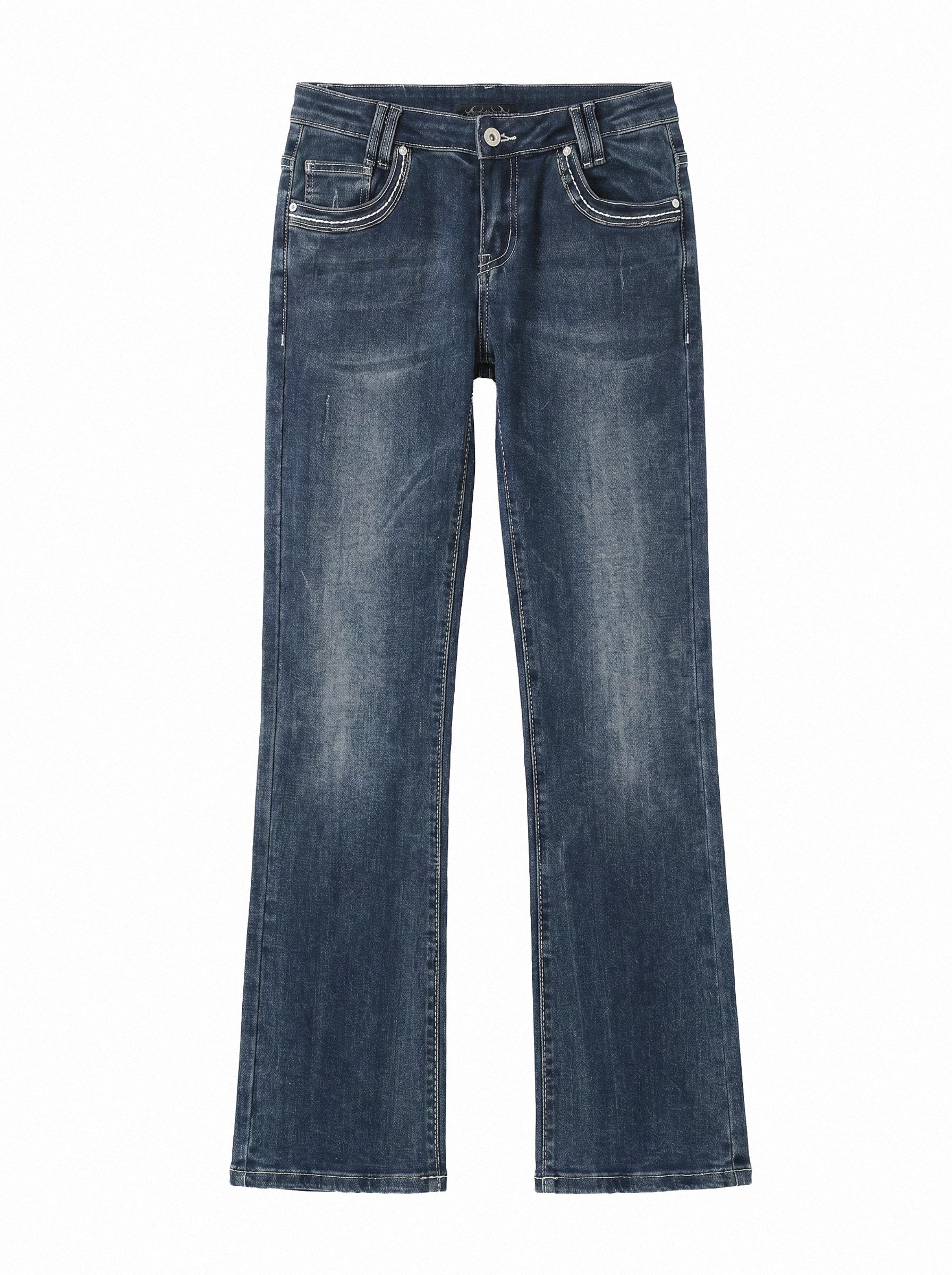 Stonewashed Low Rise Bootcut Jeans