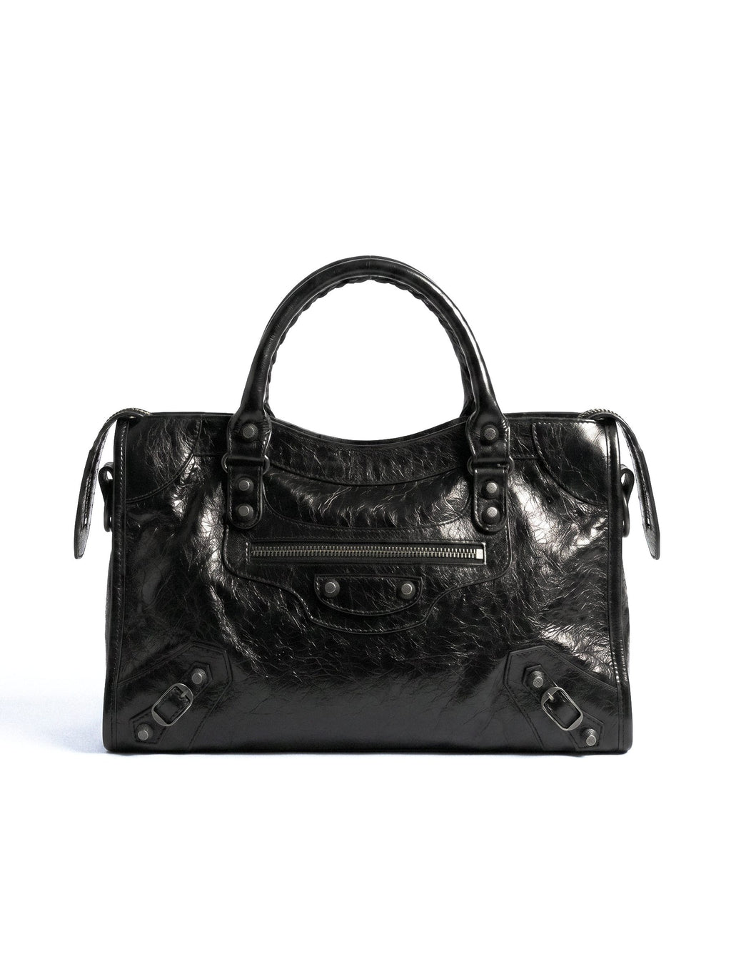 STUDDED BUCKLE MOTO BAG