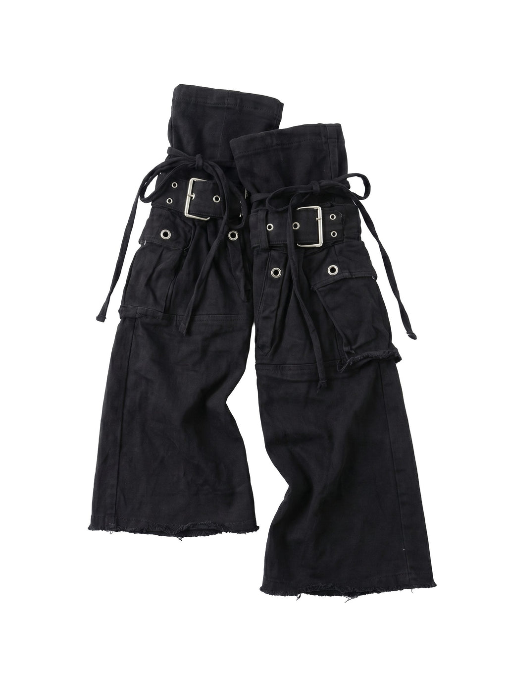 Buckled Denim Flare Leg Warmers | Soft Blades
