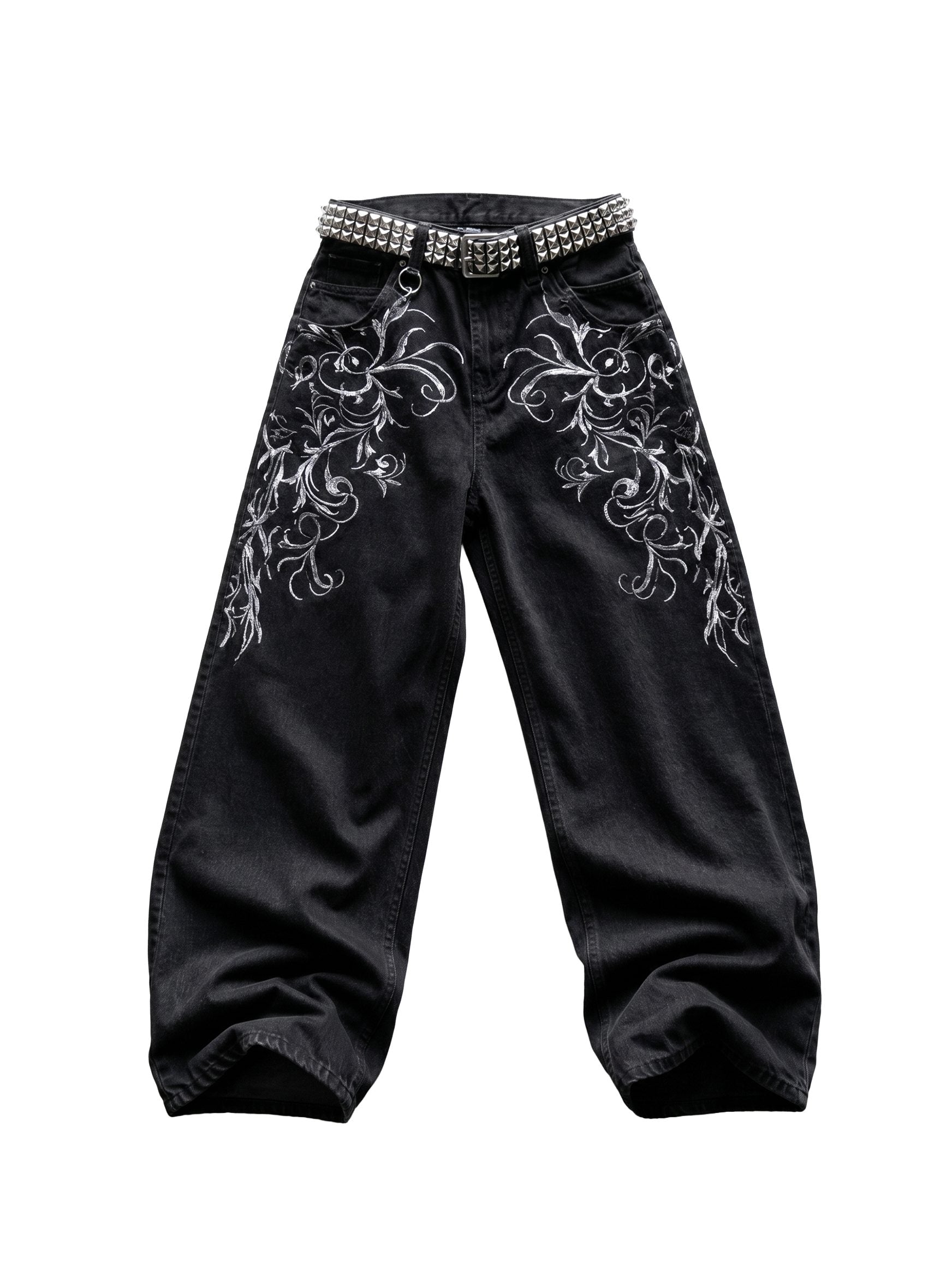 WINGED CROSS BAGGY JEANS