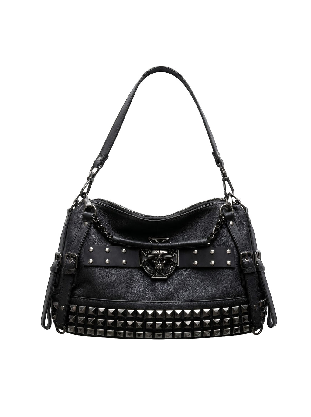 Skull Cross Studded Hobo | Soft Blades