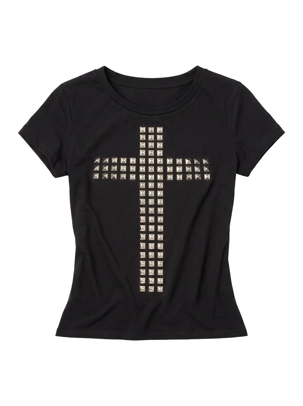 Studded Cross Baby Tee | Soft Blades