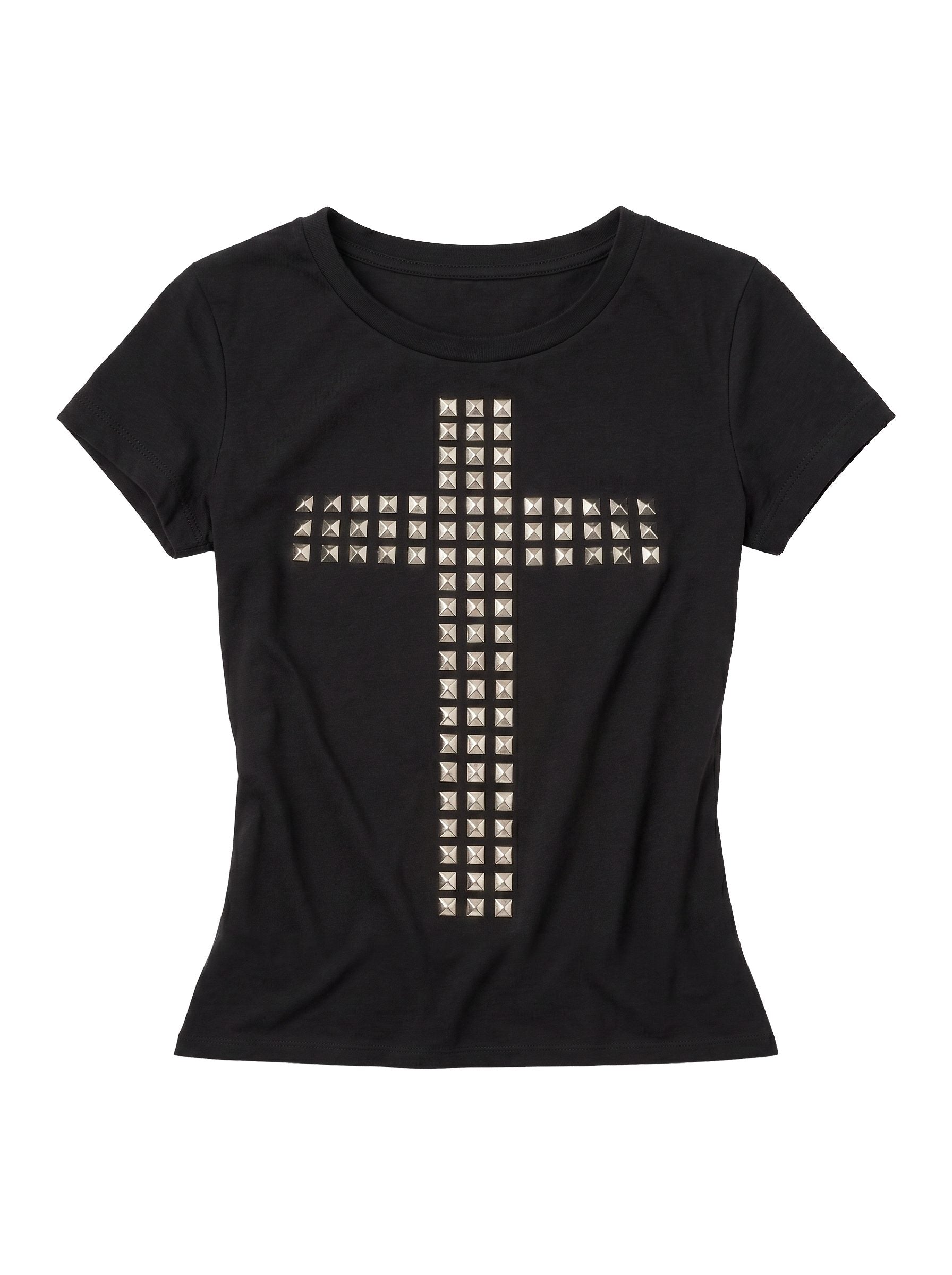 STUDDED CROSS BABY TEE